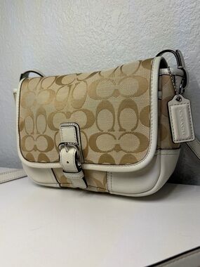 COACH F30601 Hadley Tan/White
Signature Jacquard Small Crossbody
Bag